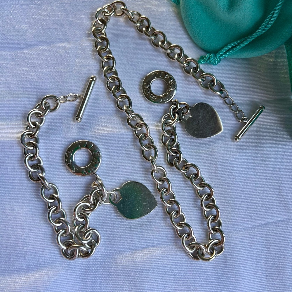 Tiffany & Co. Silver Chain Bracelet and Necklace Set - Picture 6 of 10